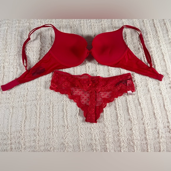 Victoria’s Secret Bra Set Sweetheart Red 34C L NWT, NWOT - Picture 6 of 8